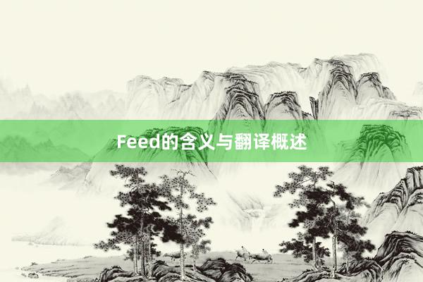 Feed的含义与翻译概述